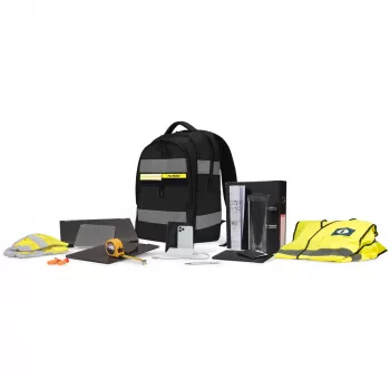 DICOTA Hi-Vis V2 Backpack Σακίδιο Μαύρο 320x220x455mm PET TPU