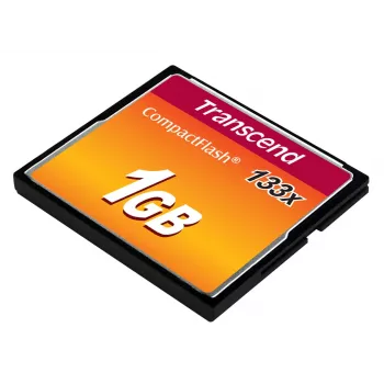 Transcend - κάρτα μνήμης flash - 1GB - 133x - κάρτα CompactFlash (TS1GCF133)