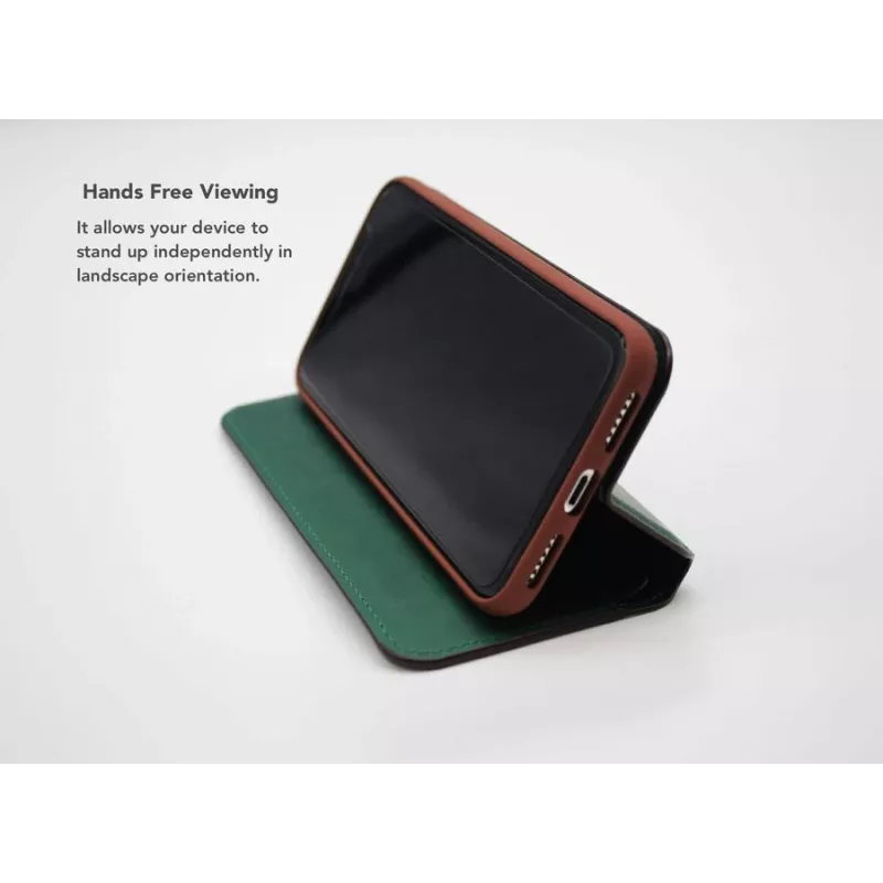 Προστατευτική θήκη VixFox για iPhone XSMAX – forest green, θήκη folio με θήκη καρτών