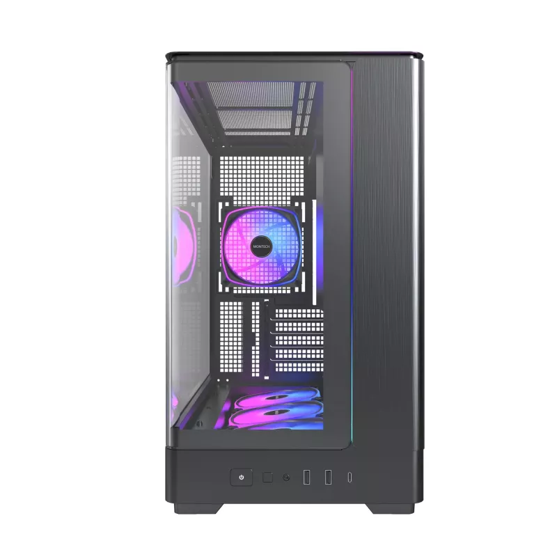 Κουτί PC Montech KING 15 PRO Μαύρο — Midi-Tower για micro ATX / Mini-ITX