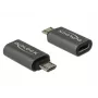 DeLOCK - Προσαρμογέας USB - USB-C (Θηλυκό) σε Micro-USB Type-B (Αρσενικό) - USB 3.1 Gen 1 - 2,8 cm - Ανθρακί (65927)