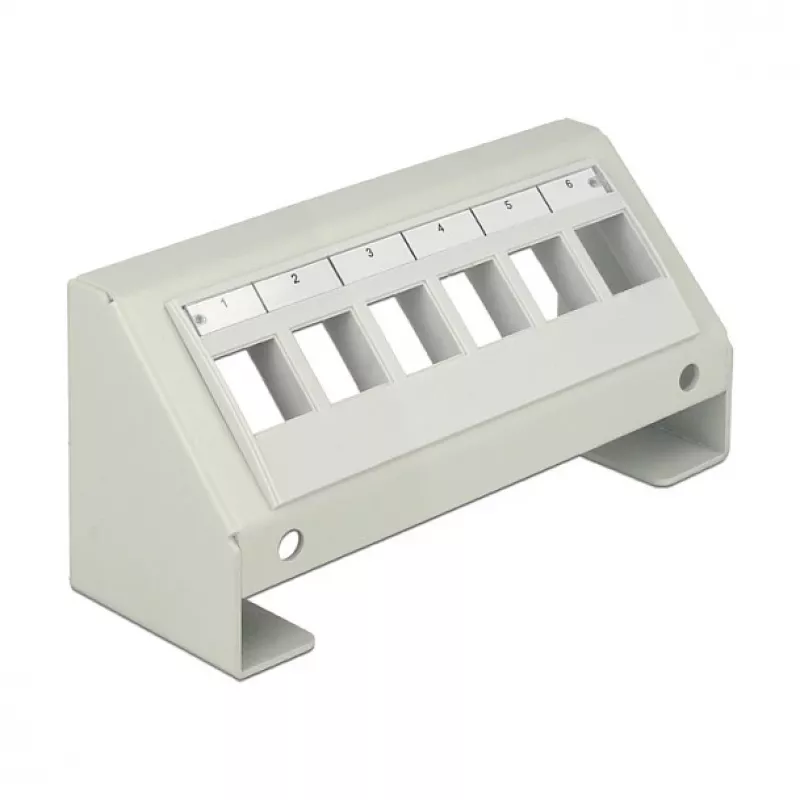 Patchpanel DeLOCK 86218 Γκρι 65mm x 49mm x 130mm