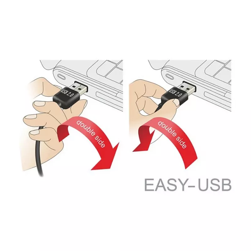 Καλώδιο USB DeLOCK 83853 USB 2.0 2 m USB A Micro-USB B μαύρο