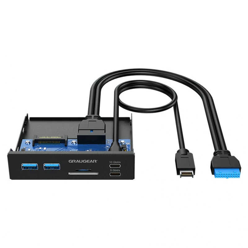 Graugear USB-HUB+Αναγνώστης καρτών Multi Front Panel, Type-C USB retail (G-MP01CR)