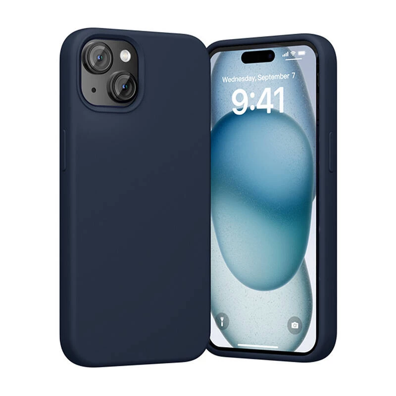 Θήκη σιλικόνης Vention KUFL0-20 για iPhone 15 Plus, μπλε – μαλακή προστατευτική θήκη, λεπτή εφαρμογή