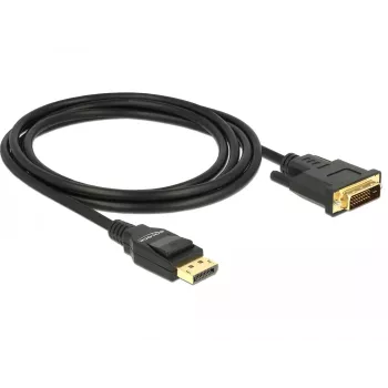 DeLOCK - Καλώδιο βίντεο - Single Link - DisplayPort (M) σε DVI-D (M) - DisplayPort 1,2a - 2,0m - παθητικό - Μαύρο (85313)