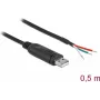 Καλώδιο προσαρμογέα USB 2.0 Type-A σε σειριακό RS-232 DeLOCK 63497