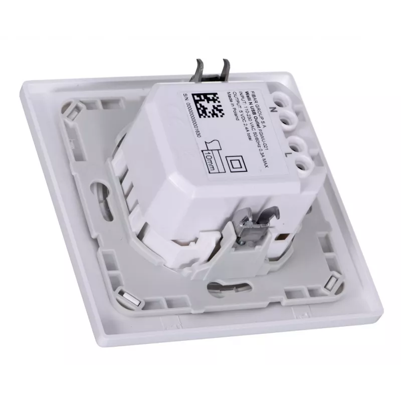 Fibaro Walli N Πρίζα 2x USB Λευκό