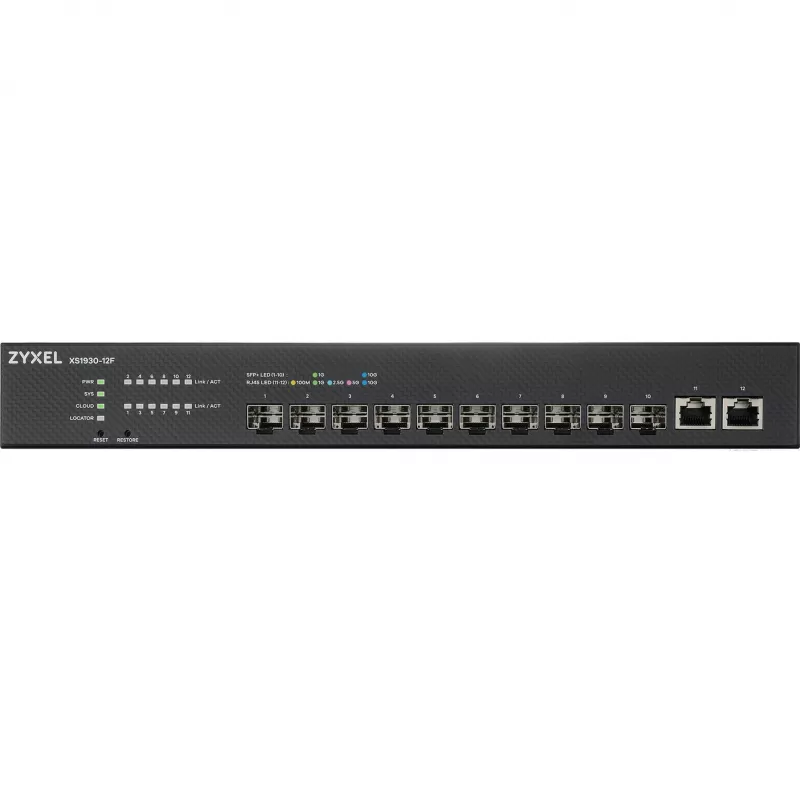 Zyxel XS1930-12F-ZZ0101F Διακόπτης δικτύου Managed L2/L3 Μαύρο
