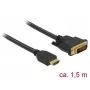 Αντάπτορας καλωδίου βίντεο DeLOCK 85653 1,5m HDMI Type A DVI μαύρο