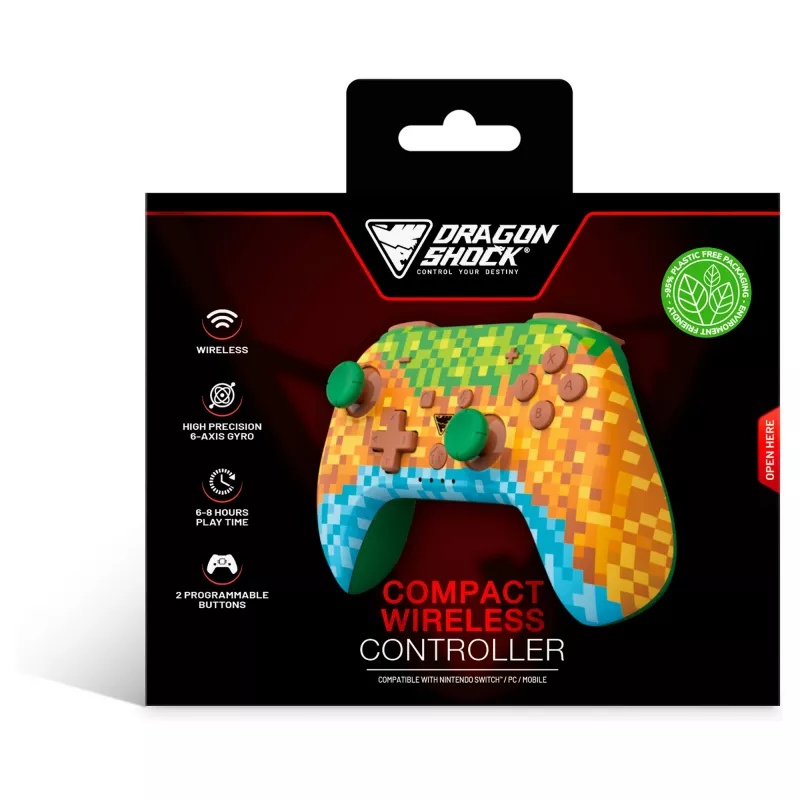 Dragonshock PopTop Compact - Gamepad - Nintendo Switch - Κουμπί Πίσω - D-Pad - Home button - Κουμπί Reset - Ασύρματο - Bluetooth - USB Type-C (D