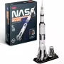 3D Puzzle cubicfun Apollo Saturn μοντέλο πυραύλου — εκπαιδευτικό σετ συναρμολόγησης σε κλίμακα