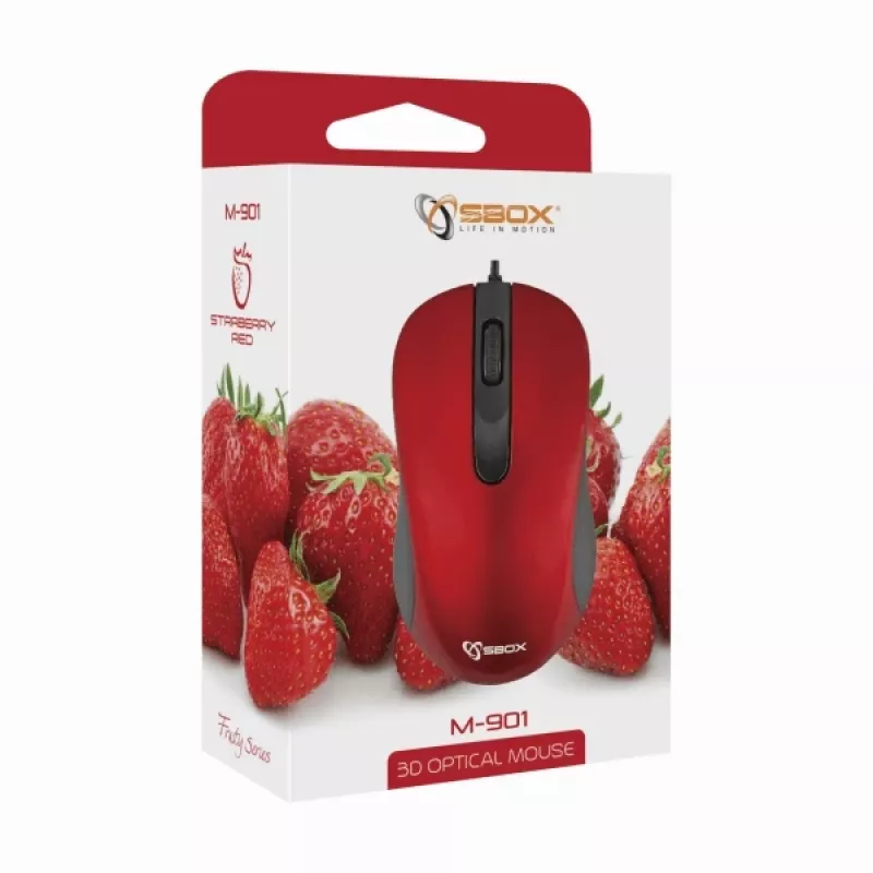 Sbox M-901 Οπτικό ποντίκι κόκκινο