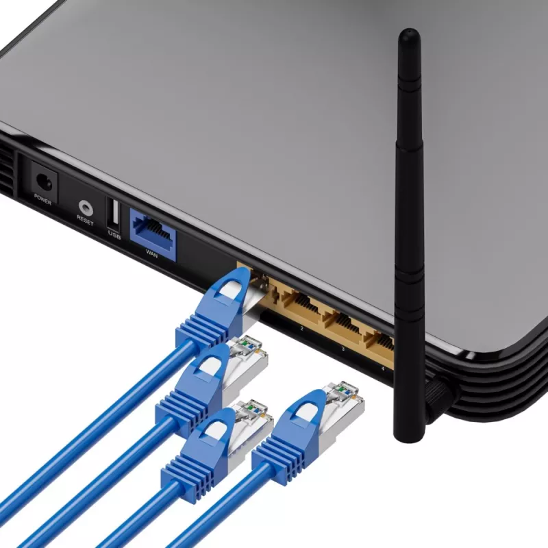 Extralink Cat.6A S/FTP LAN Patch Cord 2m, καλώδιο δικτύου Copper Twisted Pair 10Gbit/s