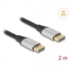 Καλώδιο DisplayPort DeLOCK 16K 60 Hz 2 m ασημί μέταλλο