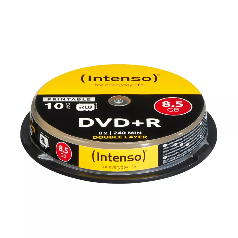 DVD+R DL Intenso 1x10 8.5GB 8x Double Layer εκτυπώσιμο