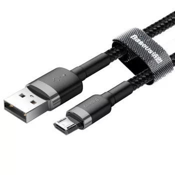 Baseus Cafule Καλώδιο Micro-USB 2.4A 1m (γκρι/μαύρο)