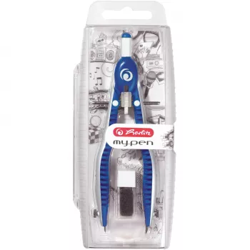 Herlitz my.pen Quick-Adjust Διαβήτης, Μπλε/Λευκό