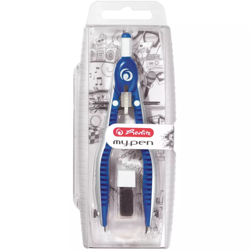 Herlitz my.pen Quick-Adjust Διαβήτης, Μπλε/Λευκό