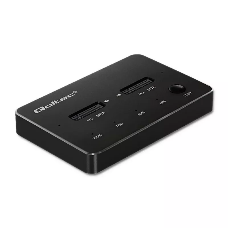 Σταθμός σύνδεσης Qoltec 50310 Drive 2x SSD M.2 SATA NGFF USB Type-C