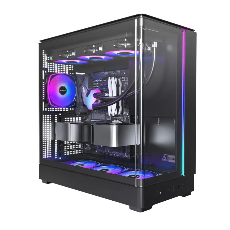 Κουτί PC Montech KING 45 PRO Μαύρο — micro ATX / Mini-ITX, Midi Tower