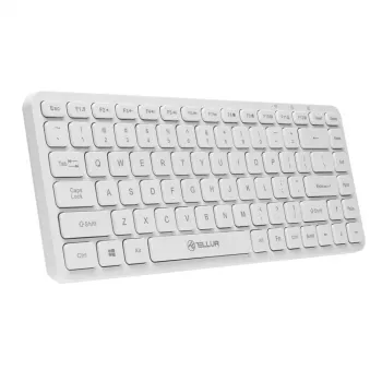 Ασύρματο πληκτρολόγιο Tellur TLL491241 Mini λευκό — συμπαγές layout, ασύρματη σύνδεση