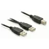 Καλώδιο USB DeLOCK USB-B/USB-A 1 m μαύρο