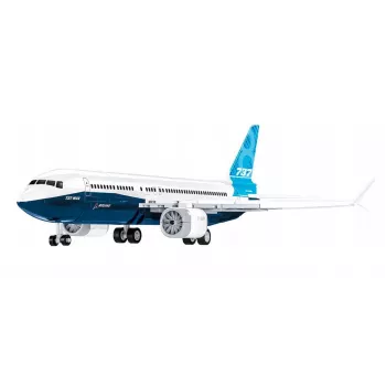 Σετ κατασκευής Cobi Boeing 737-8 — 340 τεμάχια, συνιστώμενη ηλικία 7+, μπλε και λευκό