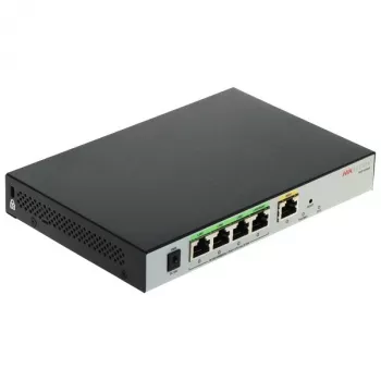Hikvision DS-3WG105GP-SI Ενσύρματος router Fast Ethernet, Gigabit Ethernet Μαύρο, Γκρι