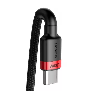 Baseus Cafule PD2.0 100W Καλώδιο γρήγορης φόρτισης USB σε Type-C (20V 5A) 2m κόκκινο+μαύρο