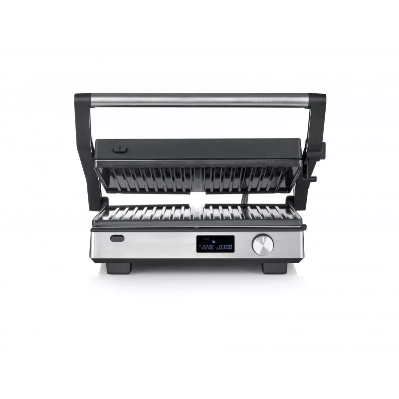 Γκριλ επαφής Severin KG 2380 μαύρο ασημί 2000W ανοξείδωτο ατσάλι