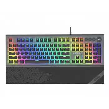 iBox Aurora K-5 Πληκτρολόγιο USB QWERTY Ασημί