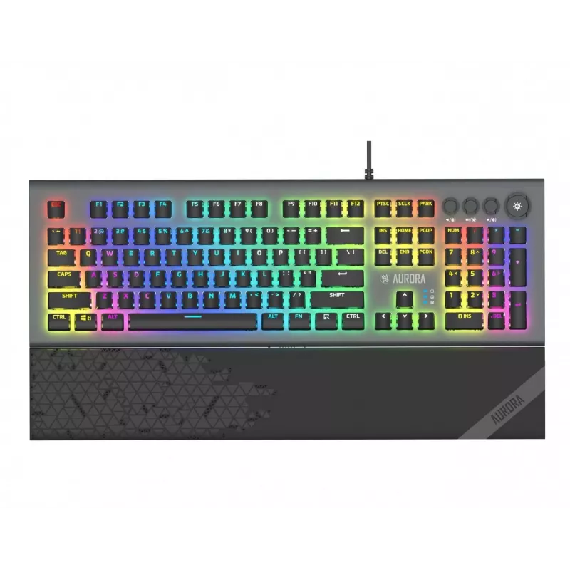 iBox Aurora K-5 Πληκτρολόγιο USB QWERTY Ασημί