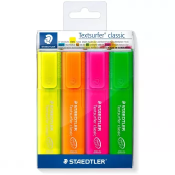 Μαρκαδόρος Staedtler 364 P WP4 μυτερή μύτη πράσινο πορτοκαλί ροζ κίτρινο