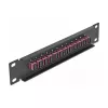 Patchpanel LWL DeLOCK 10 ιντσών 12 Port SC Simplex μωβ 1U μαύρο