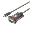 Σειριακό καλώδιο Unitek Y-1105K – 1,5 m μαύρο, βύσμα DB-9 αρσενικό σε βύσμα DB-9 αρσενικό