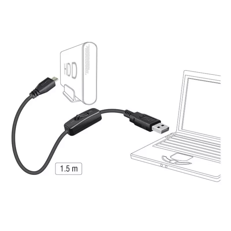Καλώδιο USB DeLOCK 84803 USB 2.0 1,5 m USB A Micro-USB B μαύρο