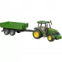 Μοντέλο τρακτέρ BRUDER John Deere 5115 M με ανατρεπόμενο ρυμουλκούμενο