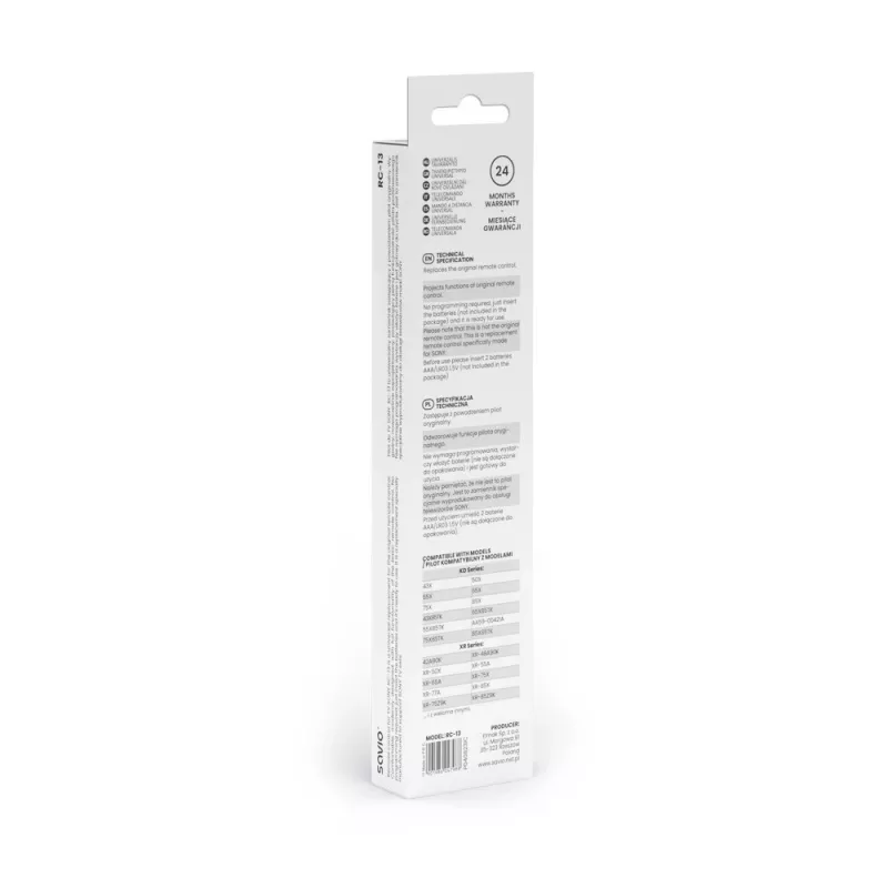 Τηλεχειριστήριο Savio RC-13 IR Wireless για Sony TV 10 m εμβέλεια