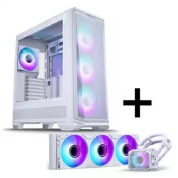 PHANTEKS Eclipse G400A κουτί PC + Glacier M25 Gen2 AiO υδρόψυξη - Λευκό