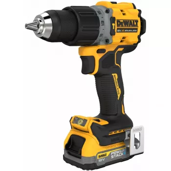 DeWALT DCD805E2T-QW κρουστικό δράπανο μπαταρίας, 18 V, 2x POWERSTACK Li-Ion 1,7 Ah, 90 Nm, 2000 RPM, 34.000 κρούσεις/λεπτό, τσοκ ταχείας σύσφιξης, βαλίτσα T STAK, 1,34 kg, κίτρινο/μαύρο