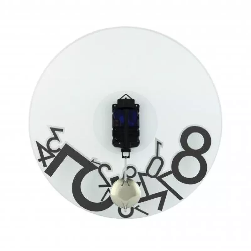 NeXtime ρολόι 8115 Dropped, Ø43 cm, επιτοίχιο, ασημί