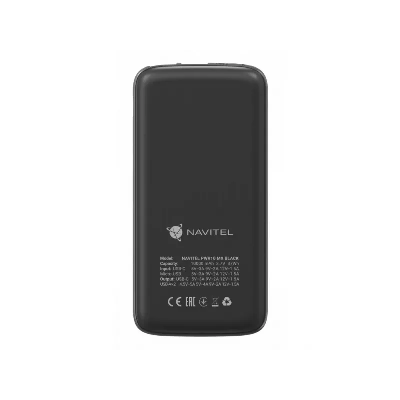 Φορητό powerbank Navitel PWR10 MX Μαύρο 10000 mAh