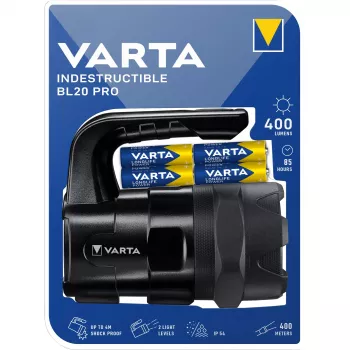 Varta INDESTRUCTIBLE BL20 PRO Φακός χειρός Μαύρο LED (18751101421)