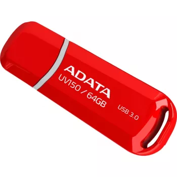 Μονάδα USB ADATA DashDrive UV150 64 GB, USB Type-A 3.2 Gen 1, Κόκκινο, Σχέδιο με Καπάκι