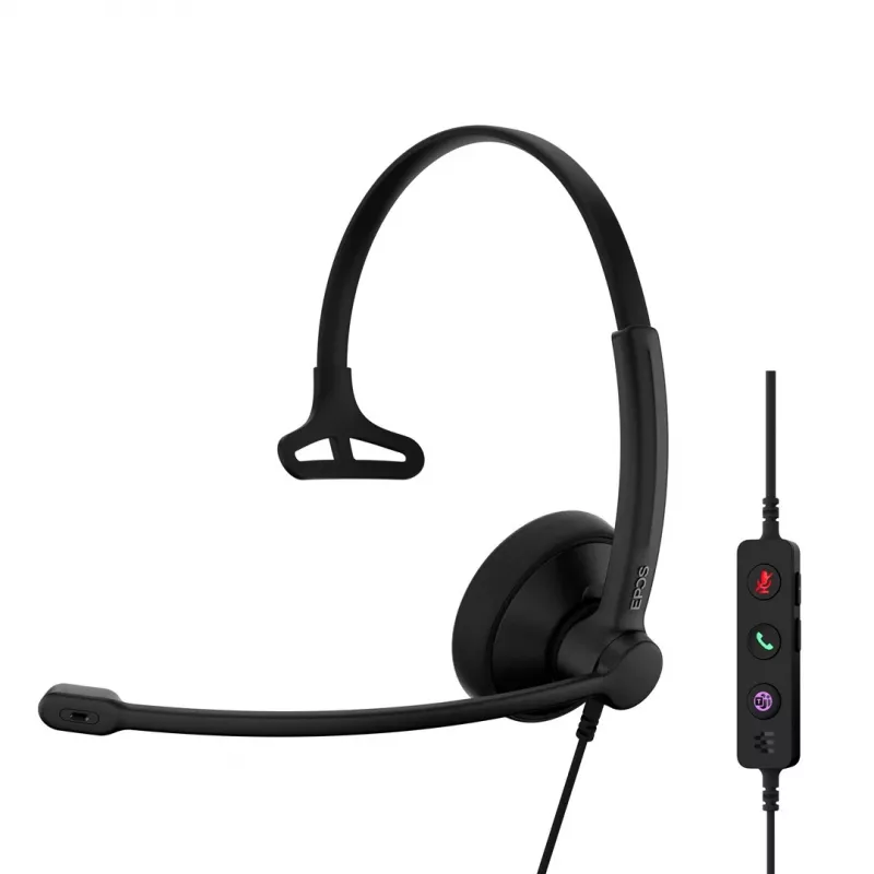 Headset EPOS IMPACT 100 MS Mono USB-C+A Ενσύρματο Ελαφρύ 51g