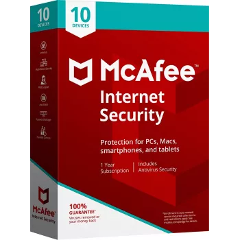 McAfee Internet Security 10 - συσκευές 1 έτος