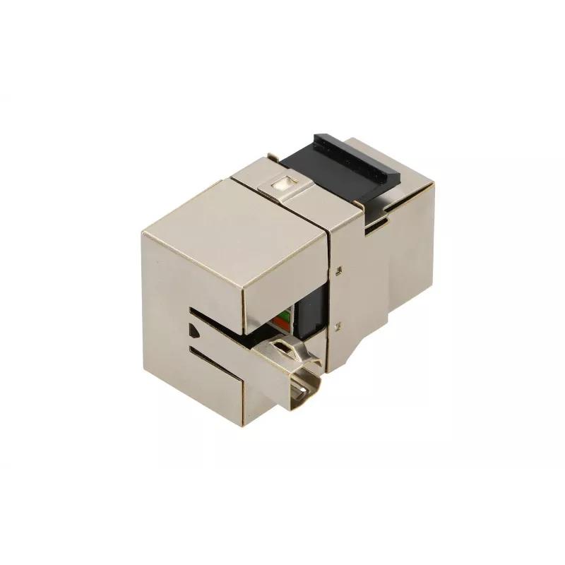 Υποδοχή Keystone Extralink CAT6 STP RJ45, θηλυκή, χαλύβδινο χρώμα, 1 τεμ.