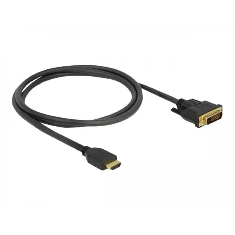 DeLOCK 85652 Αντάπτορας καλωδίου βίντεο 1 m HDMI Type A (Standard) DVI μαύρο (85652)