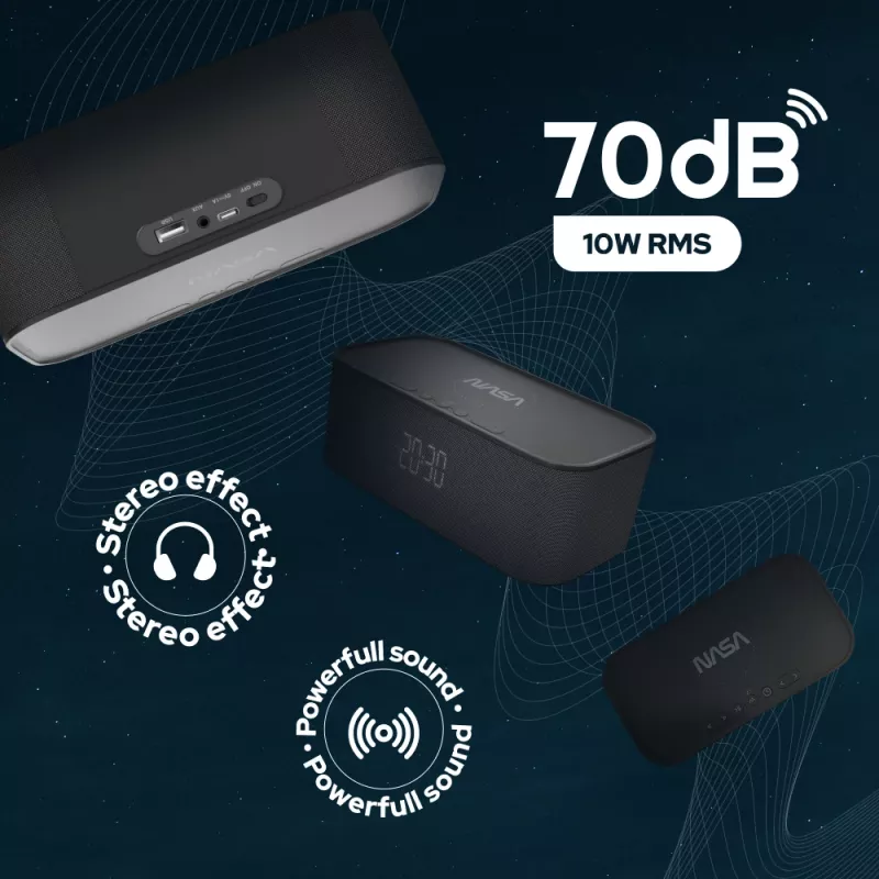 NASA SPC800 ηχείο Bluetooth / ξυπνητήρι / ασύρματος φορτιστής